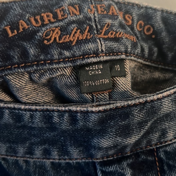 Lauren Jeans Co. Ralph Lauren Sz 10 Tulip Bottom   Boho Denim 100% Cotten - Picture 4 of 7